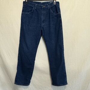 B-244 Men’s Wrangler Regular Fit‎ Denim Blue Jeans Size 34x29